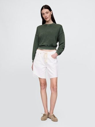Bermudas vaqueras holgadas de los años 90, de tiro medio y 20 cm