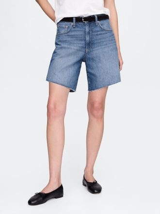 Bermudas vaqueras holgadas de los años 90, de tiro medio y 20 cm