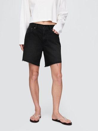 Bermudas vaqueras holgadas de los años 90, de tiro medio y 20 cm
