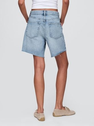 Bermudas vaqueras holgadas de los años 90, de tiro medio y 20 cm