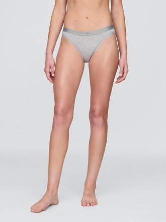Bikini con logo de algodón elástico orgánico