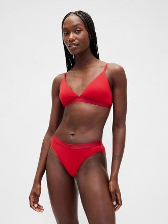 Bikini con logo de algodón elástico orgánico