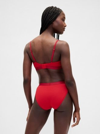 Bikini con logo de algodón elástico orgánico