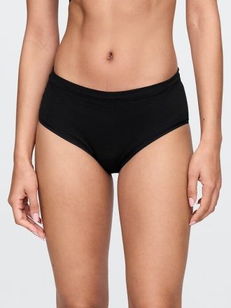 Bikini de tiro alto de algodón orgánico elástico
