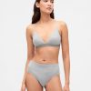 Bikini de tiro alto de algodón orgánico elástico Bikini de tiro alto de algodón orgánico elástico