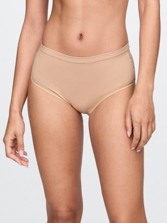 Bikini de tiro alto de algodón orgánico elástico