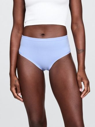 Bikini de tiro alto de algodón orgánico elástico