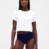 Bikini de tiro alto de algodón orgánico elástico Bikini de tiro alto de algodón orgánico elástico