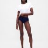 Bikini de tiro alto de algodón orgánico elástico Bikini de tiro alto de algodón orgánico elástico
