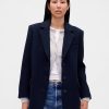Blazer extragrande de mezcla de lana Blazer extragrande de mezcla de lana
