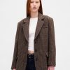 Blazer extragrande de mezcla de lana Blazer extragrande de mezcla de lana