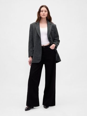 Blazer extragrande de mezcla de lana