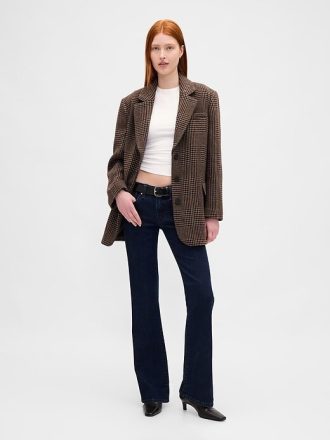 Blazer extragrande de mezcla de lana