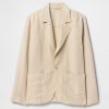 Blazer relajado de lino y algodón Blazer relajado de lino y algodón