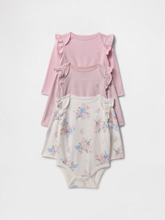 Body de algodón orgánico Baby First Favorites (paquete de 3)