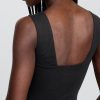 Body de cuello barco de jersey de punto cerrado