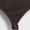 Body de tanga con tirantes finos de punto cerrado