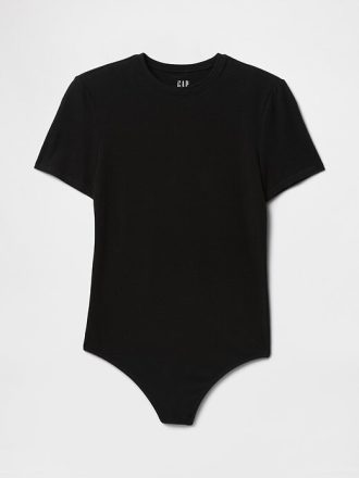 Body tipo tanga con camiseta de punto cerrado