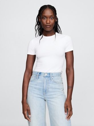 Body tipo tanga con camiseta de punto cerrado