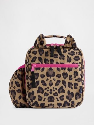 Bolsa de almuerzo con estampado de leopardo para niños