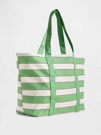 Bolsa de lona a rayas