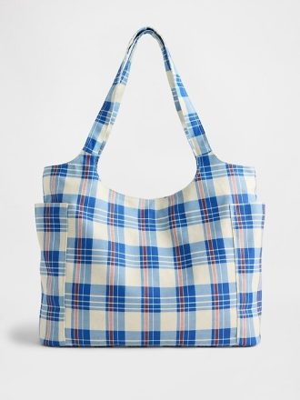 Bolsa de tela de lino y algodón