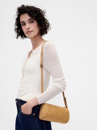 Bolso barril de ante vegano