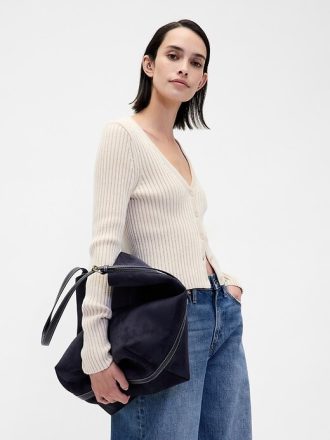 Bolso de cubo de ante vegano