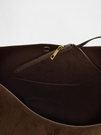 Bolso de cubo de ante vegano