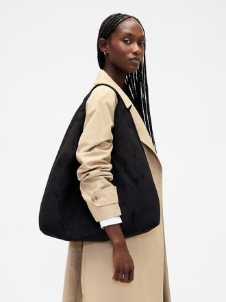 Bolso tote holgado de ante vegano Bolso tote holgado de ante vegano