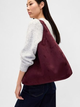 Bolso tote holgado de ante vegano Bolso tote holgado de ante vegano