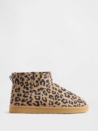 Botas de ante vegano con forro de sherpa para niños