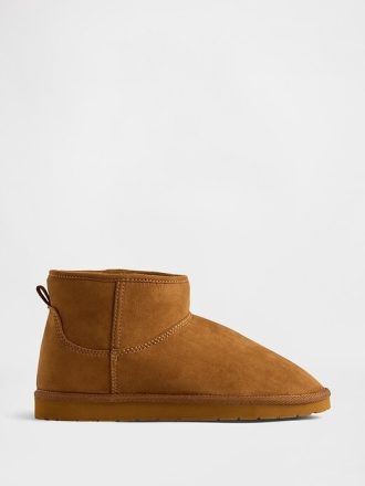 Botas de ante vegano con forro de sherpa para niños
