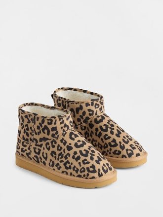 Botas de ante vegano con forro de sherpa para niños