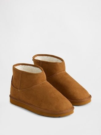 Botas de ante vegano con forro de sherpa para niños