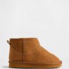 Botas de ante vegano para niños pequeños con forro de sherpa