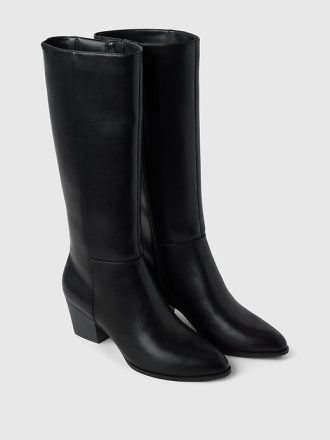 Botas de tacón alto de piel vegana