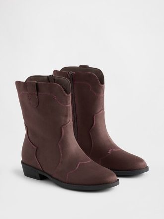 Botas vaqueras de cuero vegano para niños
