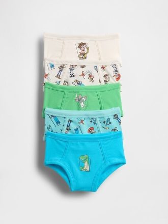 Braguitas de algodón orgánico elástico para niños pequeños Gap × Disney (paquete de 5)