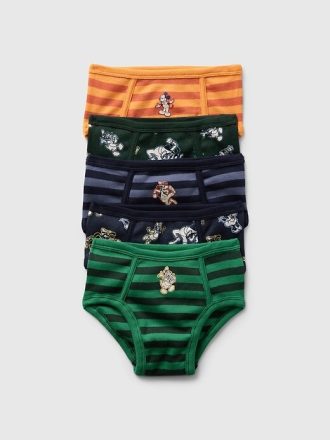 Braguitas de algodón orgánico para niños pequeños Gap × Disney (paquete de 5)