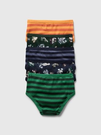 Braguitas de algodón orgánico para niños pequeños Gap × Disney (paquete de 5)