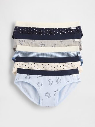 Braguitas de bikini de algodón orgánico elástico para niños (paquete de 5)