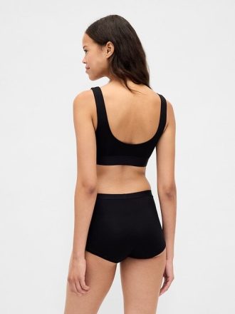 Bralette de algodón orgánico elástico con el logotipo de Gap