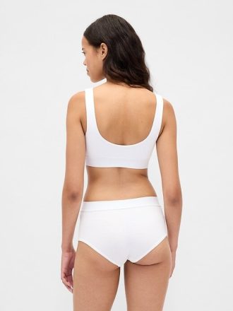 Bralette de algodón orgánico elástico con el logotipo de Gap