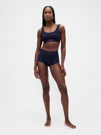 Bralette de algodón orgánico elástico con el logotipo de Gap