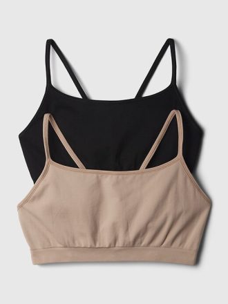 Bralette sin costuras con espalda cruzada (paquete de 2)