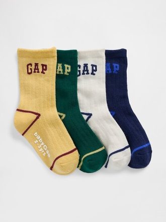 Calcetines con logotipo para bebés y niños pequeños (paquete de 4)