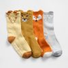 Calcetines de animales para bebés y niños pequeños (paquete de 4)