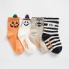 Calcetines de Halloween para bebés y niños pequeños (paquete de 4)