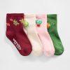 Calcetines de media caña para bebés y niños pequeños (paquete de 4)